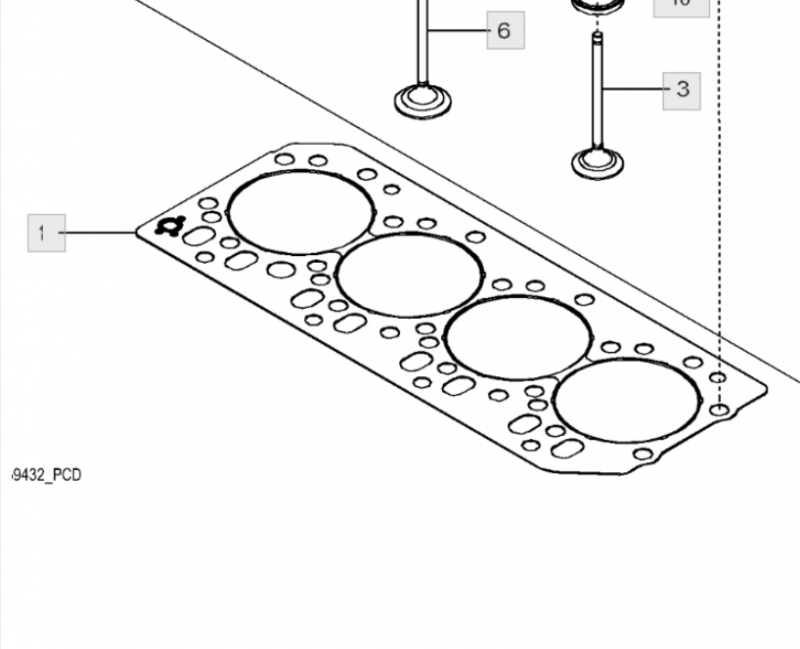 约翰迪尔强鹿发念头4045TF220汽缸垫R116515